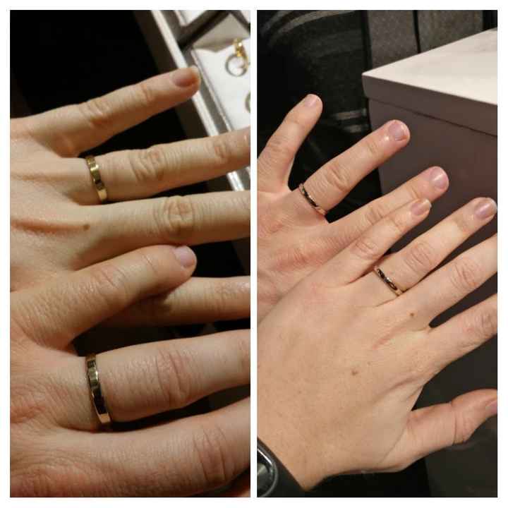 Fedi: a sinistra piatte, a destra le definitive 