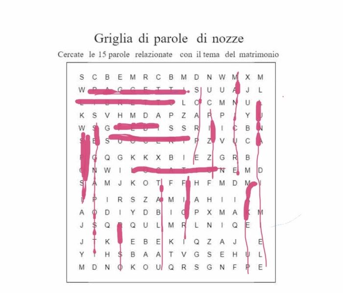 🌈 Griglia di parole di nozze 🌈 2