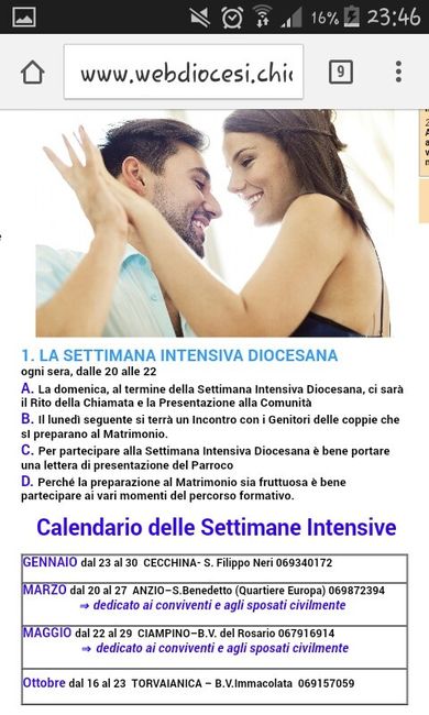 Corso prematrimoniale week end roma 1