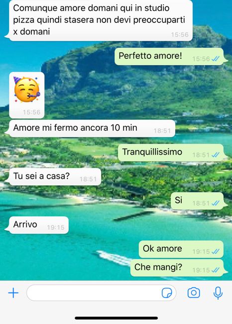 Condividi lo screenshot dell'ultimo messaggio che vi siete inviati 1