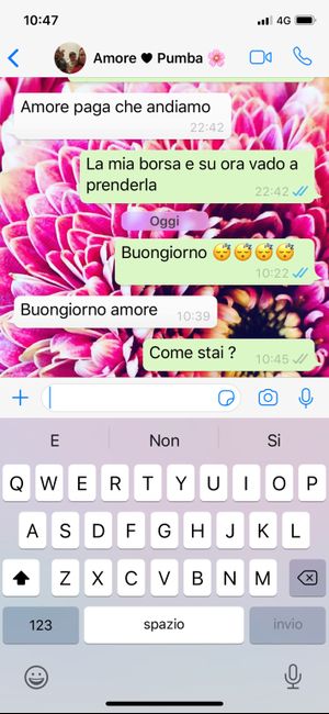 Condividi lo screenshot dell'ultimo messaggio che vi siete inviati 7
