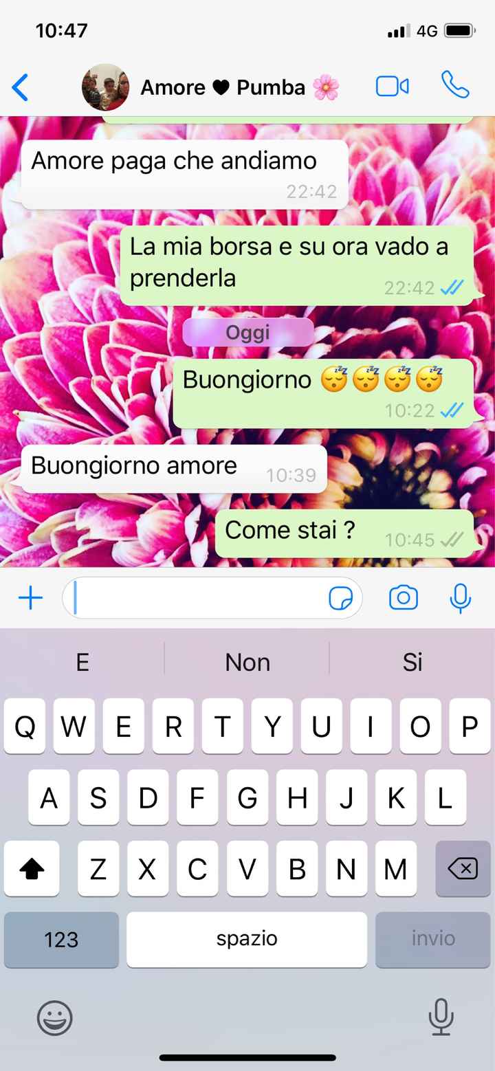 Condividi lo screenshot dell'ultimo messaggio che vi siete inviati - 1