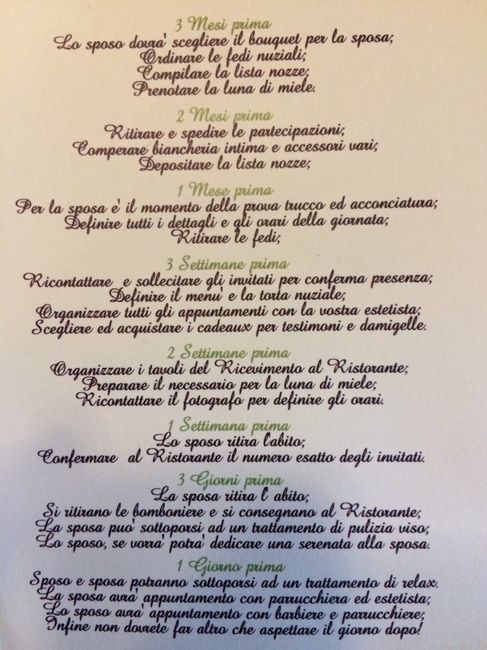 La tabella di marcia - 2