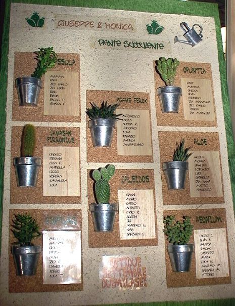 matrimonio tema succulente