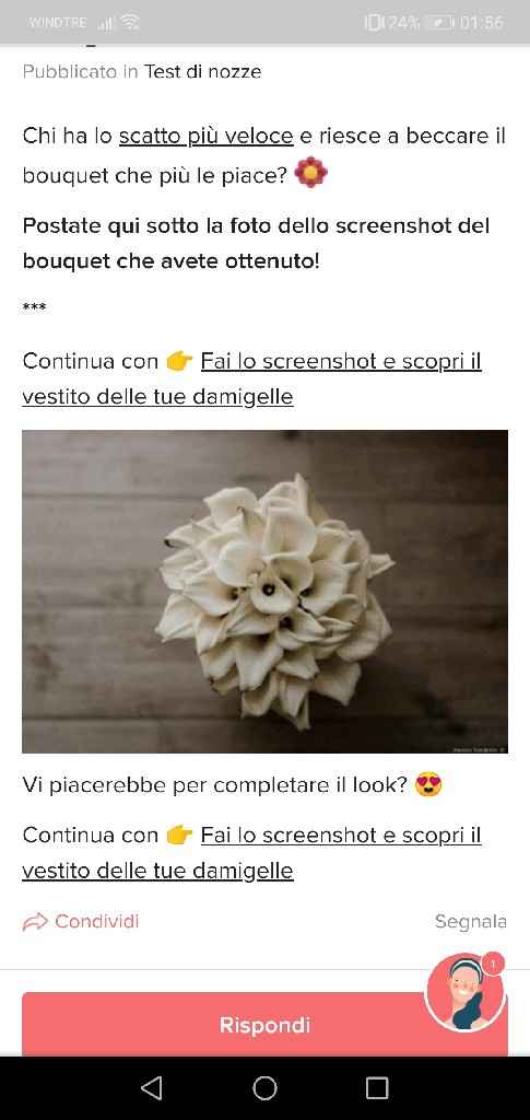 Fai lo screenshot e scopri il tuo bouquet - 1