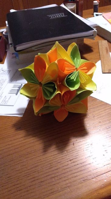 Bouquet sposa origami 2