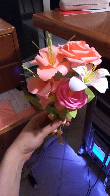 Bouquet sposa origami - 3