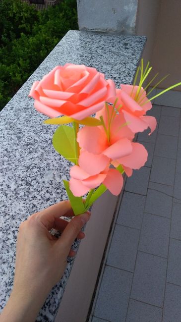 Bouquet sposa origami - 4