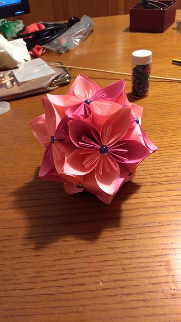 Bouquet sposa origami 3