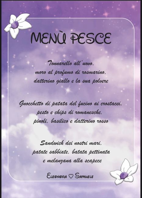 Cibo matrimonio serale 1