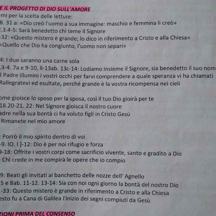 Letture Cerimonia ? - 1