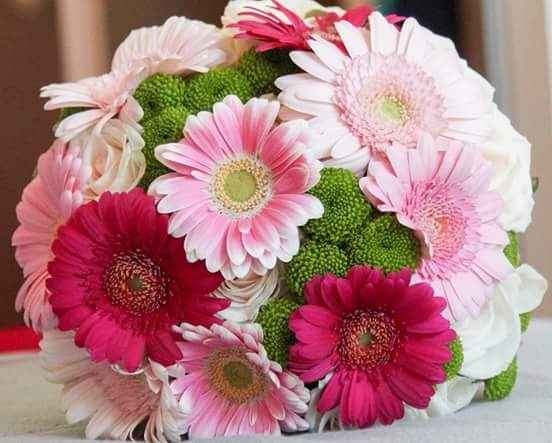 Club della sposa con il bouquet colorato: - 1