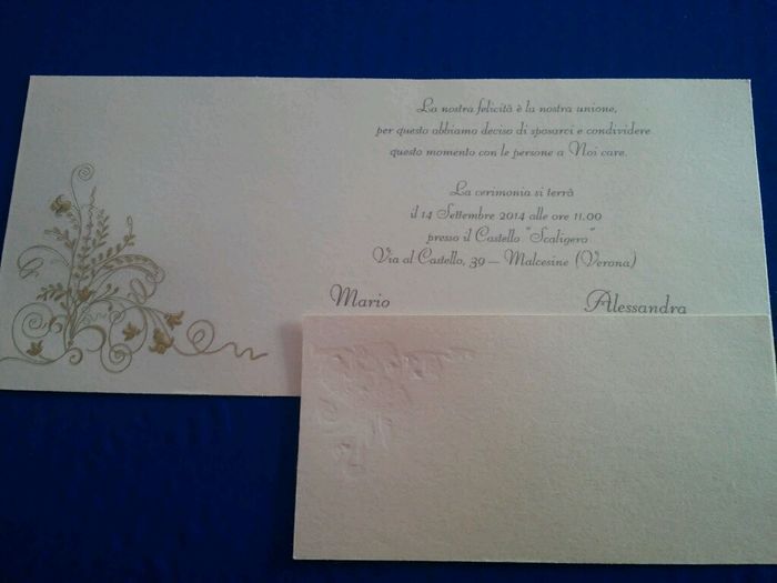 Cosa avete scritto nella vostra partecipazione? - 1