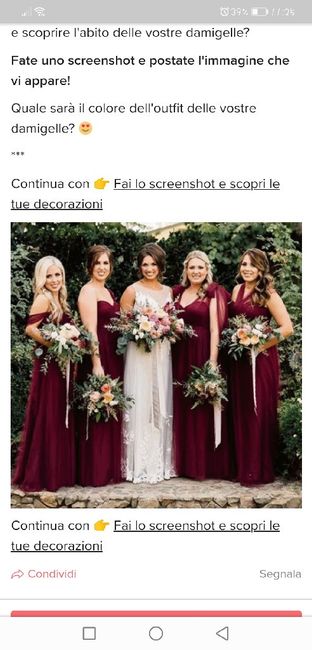 Fai lo screenshot e scopri il vestito delle tue damigelle 8