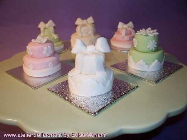 segnaposti mini wedding cake 