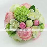 bouquet bianco rosa e verde