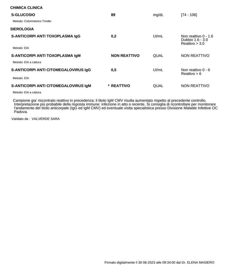 Cytomegalovirus primo trimestre - 1