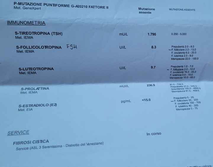 Esami fertilità - 1