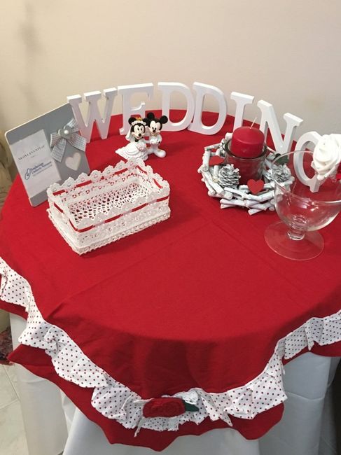 Tavolo sposa regali rosso o no? - 2