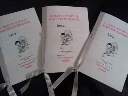I miei manuali per le mie bellissime e (spero) perfette testimoni