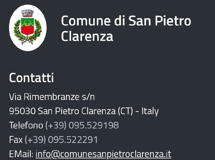 Numero chiesa santa Maria delle grazie San Pietro clarenza 1