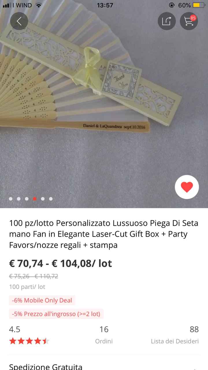 ventagli personalizzati da dare prima della cerimonia - 1