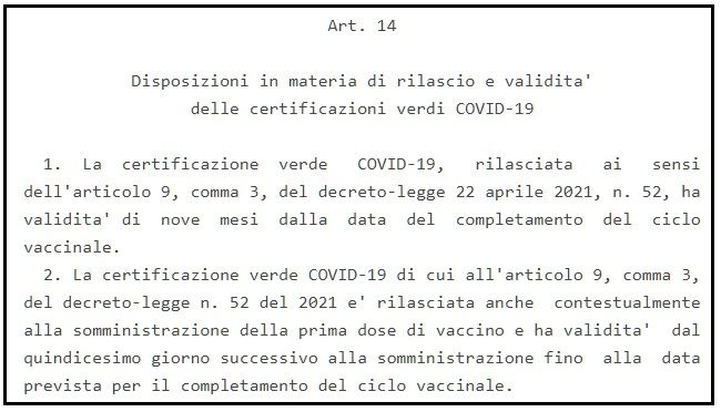 Green Pass...leggete è importante...attendiamo l'uscita sulla gazzetta ufficiale 3