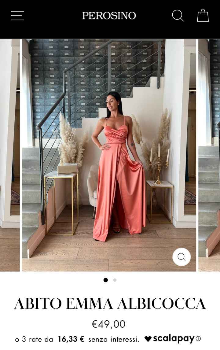 Vestito damigelle color pesca - 1