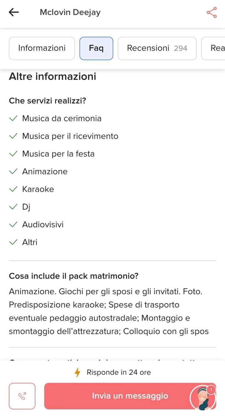 Scelta dell'intrattenimento musicale - 2