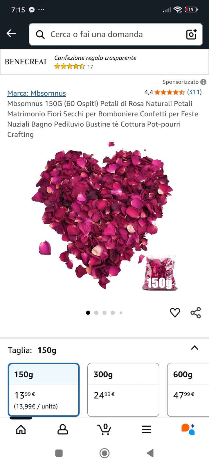 Quanti grammi di petali? - 1