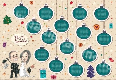 tableau mariage idea albero di natale