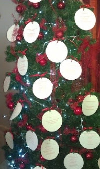 albero di natale per tableau mariage