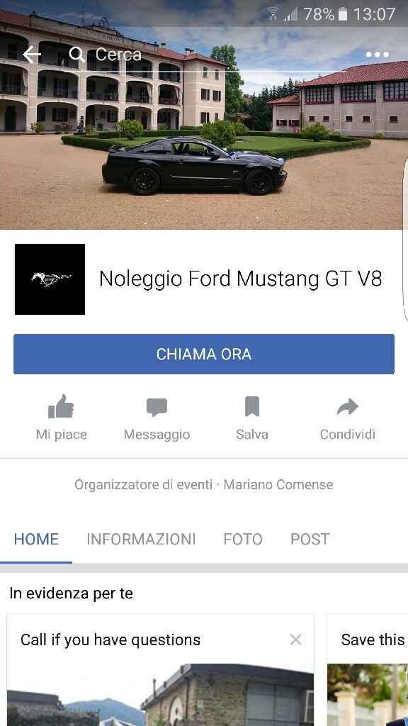 Noleggio mustang shelby - 1