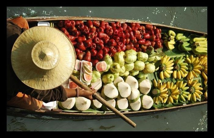 Mercato galleggiante Bangkok