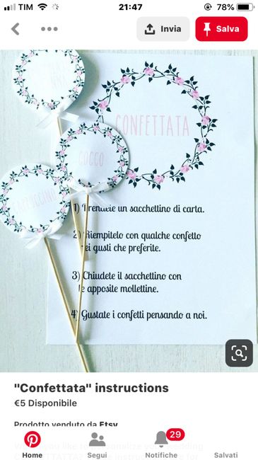 Cartoncini per confettata e tavoli 2