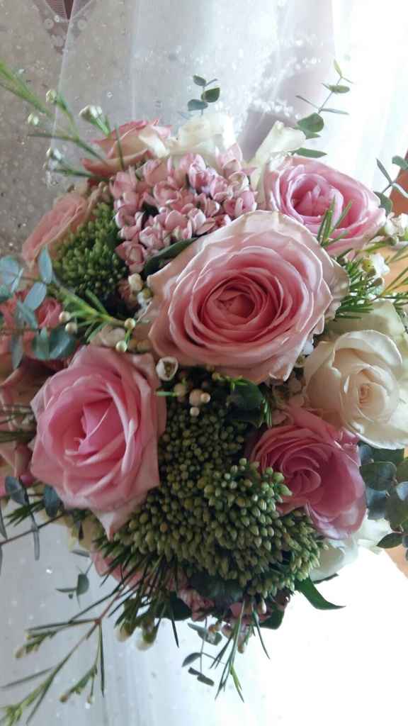 Bouquet colorato bianco lungo pomposo - 1