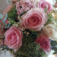 Bouquet colorato bianco lungo pomposo - 1