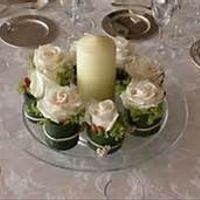 centrotavola candele e fiori