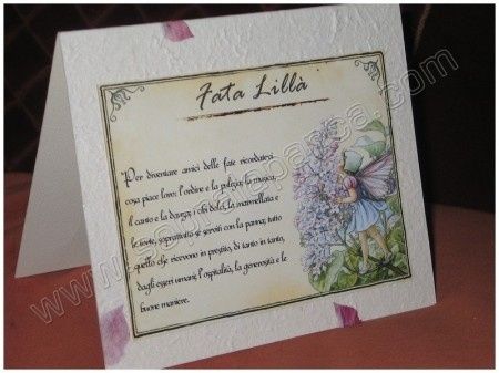 segnatavolo fate dei fiori