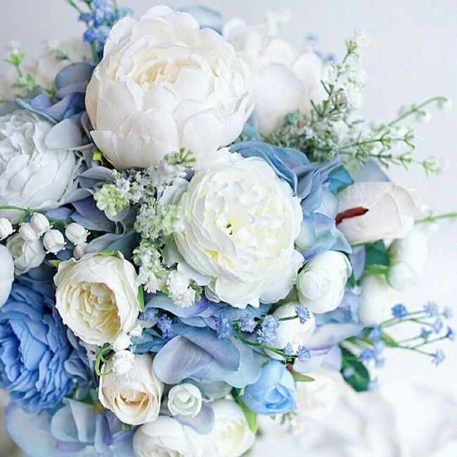 Bouquet colore celeste/azzurro carta da zucchero❤ 14