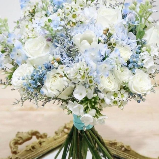 Bouquet colore celeste/azzurro carta da zucchero❤ 15