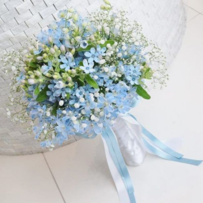 Bouquet colore celeste/azzurro carta da zucchero❤ 16