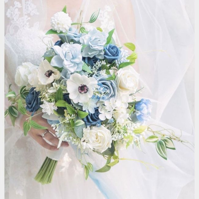 Bouquet colore celeste/azzurro carta da zucchero❤ 17