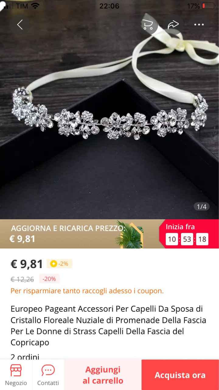 Fascia con brillanti per acconciatura - 2