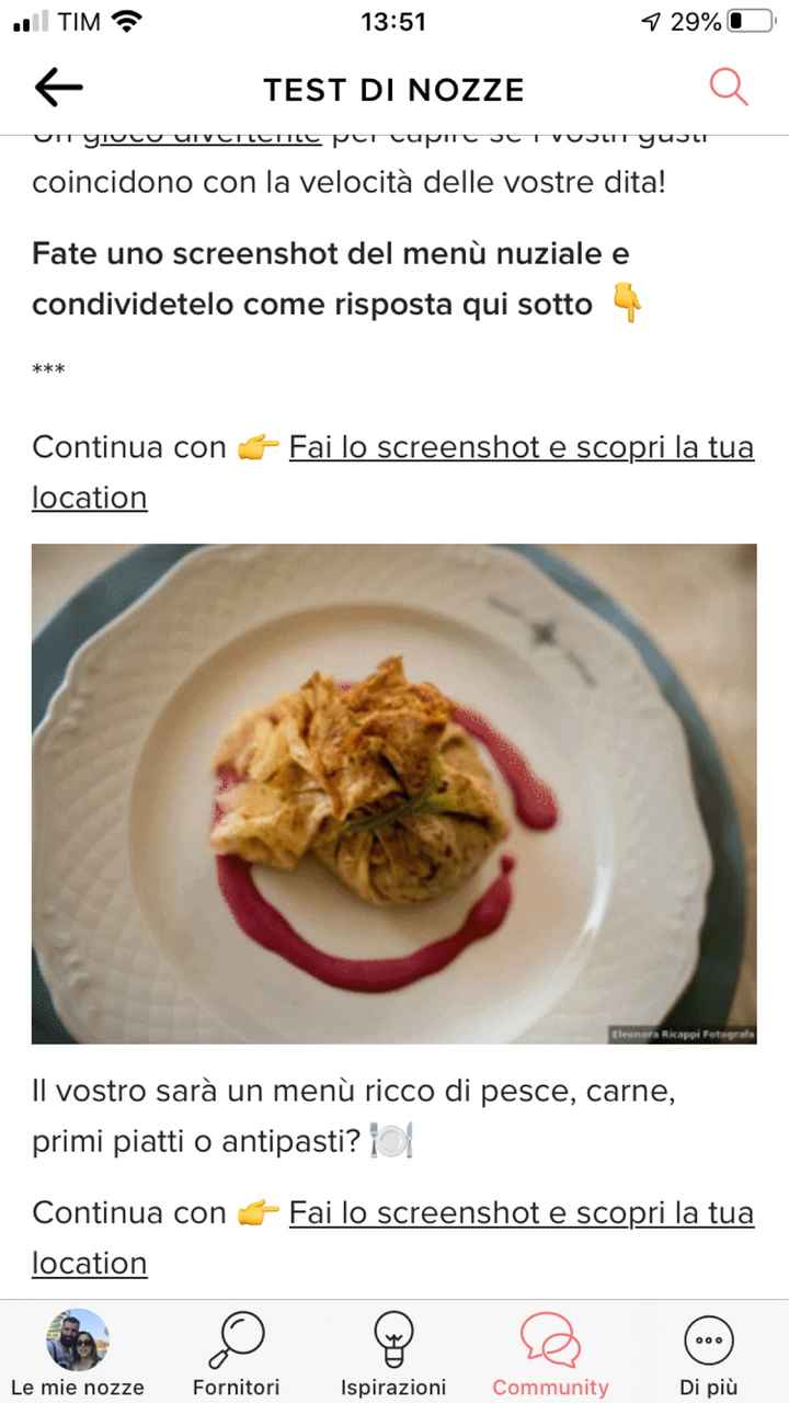 Fai lo screenshot e scopri il tuo menù - 1