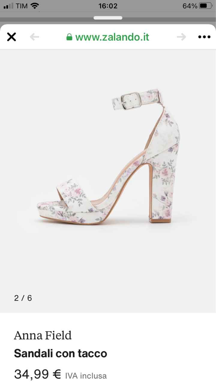 Scarpe con stampa fiori - 1