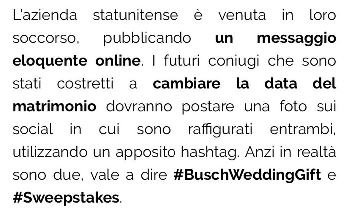 Birra 🍺 gratis se rimandi il matrimonio 🥰 3