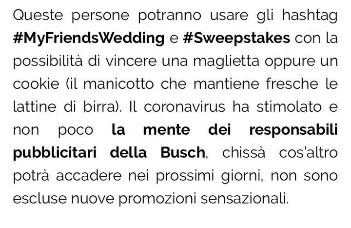 Birra 🍺 gratis se rimandi il matrimonio 🥰 - 5