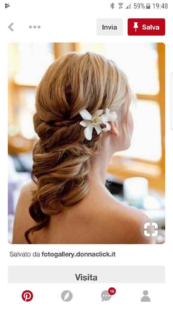 Acconciatura con fiori veri - 1