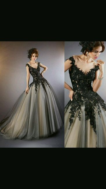 Vestito da sposa nero - stile dark/gothic - 1